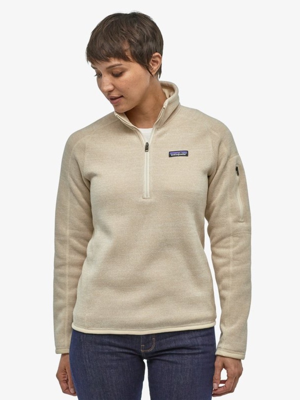 Patagonia Better Sweater Quarter Zip Oyster White Pullover Small